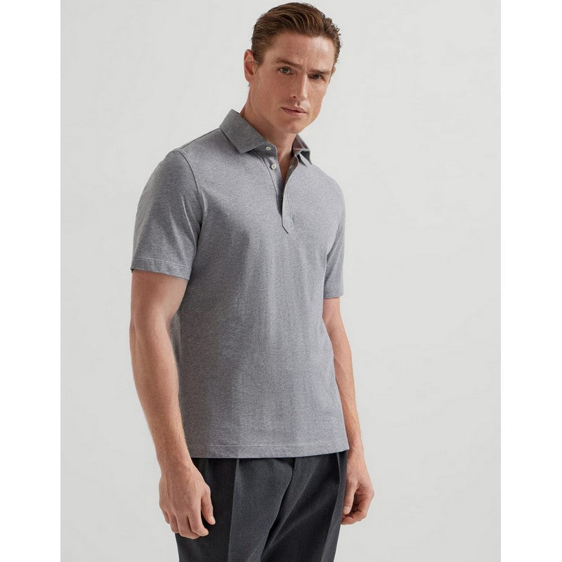 Brunello Cucinelli | Cotton Jersey Polo Grey